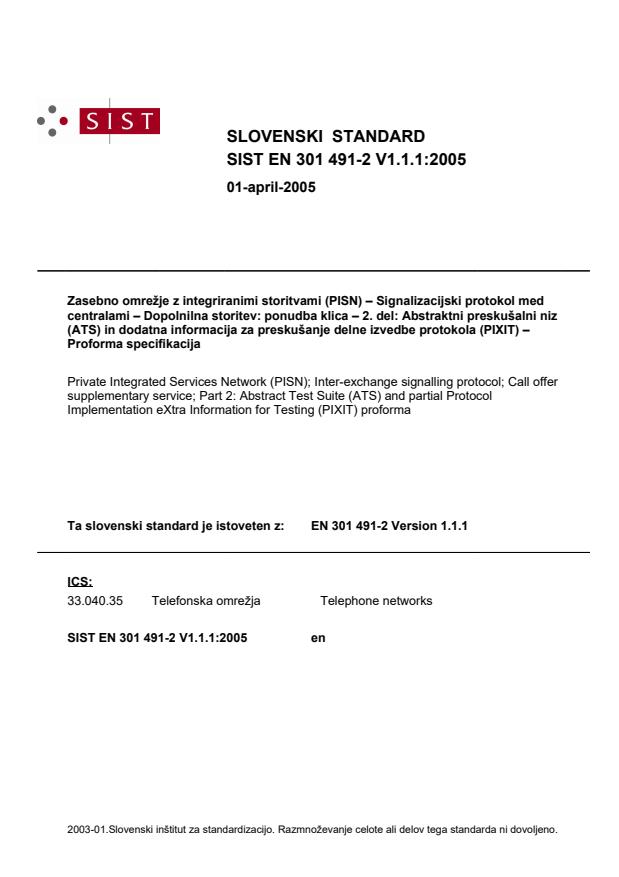 EN 301 491-2 V1.1.1:2005