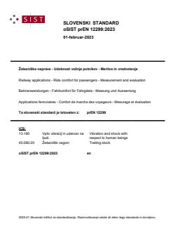 prEN 12299:2023 - BARVE - Page 1 preview