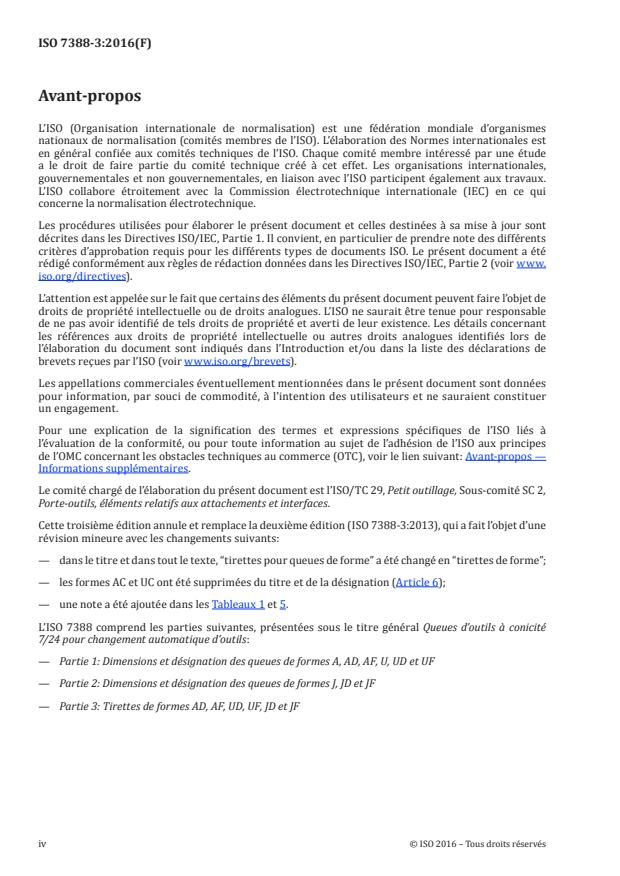 ISO 7388-3:2016 ISO 7388-3:2016 - Queues d'outils à conicité 7/24 pour changement automatique d'outils - Page 4 preview