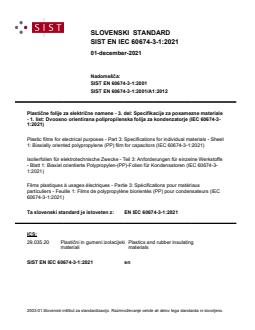 SIST EN IEC 60674-3-1:2021 - Page 1 preview