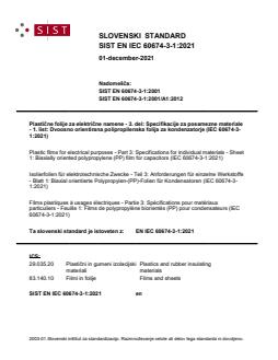 SIST EN IEC 60674-3-1:2021 - Page 1 preview