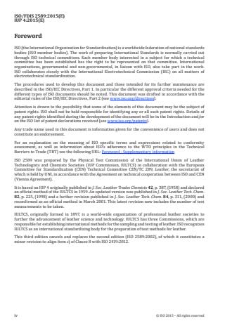 ISO 2589:2016 ISO 2589:2016 - Leather -- Physical and mechanical tests -- Determination of thickness - Page 4 preview