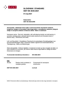 EN 4035:2021 - Page 1 preview