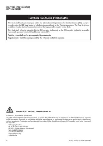 ISO 17229:2016 ISO 17229:2016 - Leather -- Physical and mechanical tests -- Determination of water vapour absorption - Page 2 preview