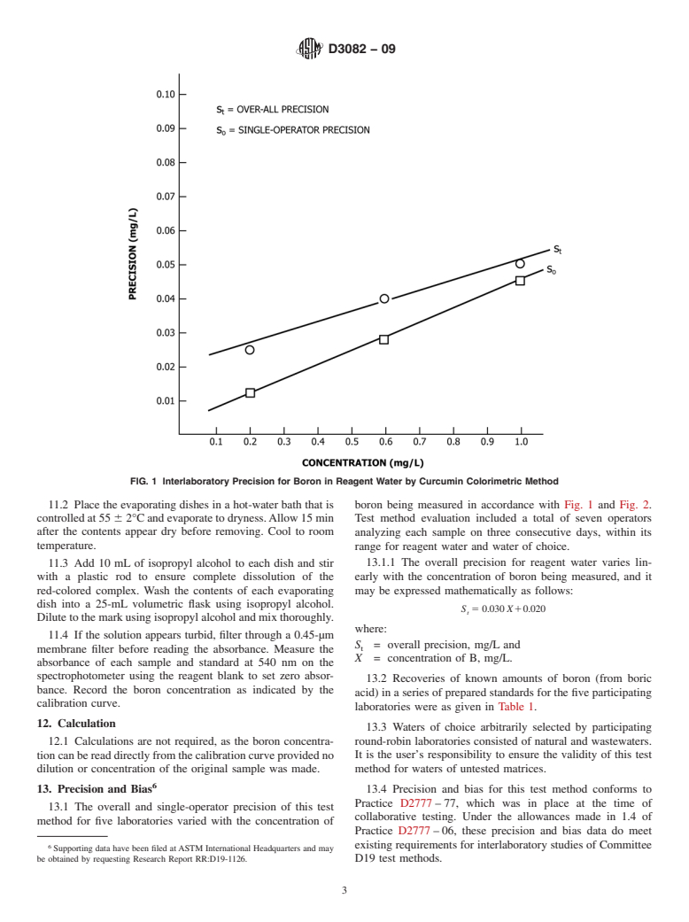 ASTM D3082-09 - Standard Test Method for  Boron in Water