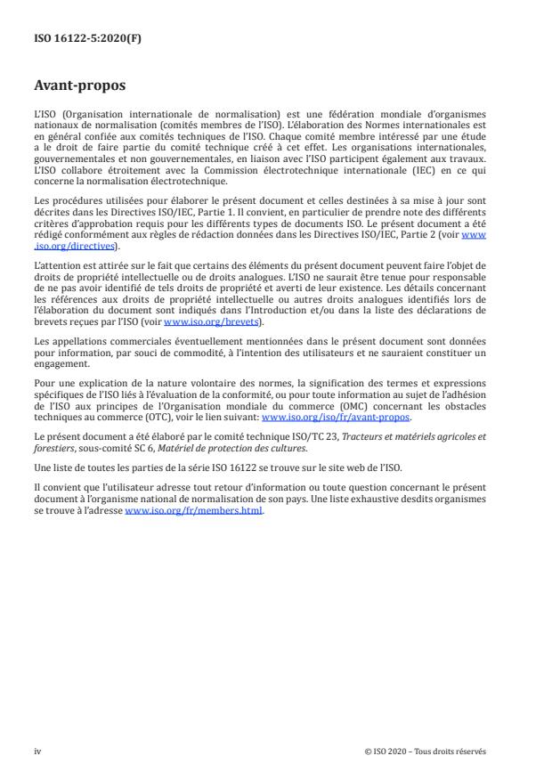 ISO 16122-5:2020 ISO 16122-5:2020 - Matériel agricole et forestier -- Contrôle des pulvérisateurs en service - Page 4 preview