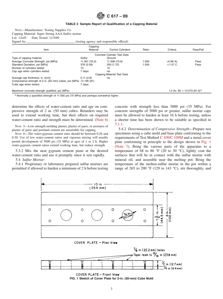 ASTM C617-09 - Standard Practice for Capping Cylindrical Concrete Specimens