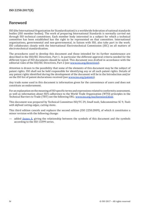 ISO 2250:2017 ISO 2250:2017 - Finishing reamers for Morse and metric tapers, with cylindrical shanks and Morse taper shanks - Page 4 preview