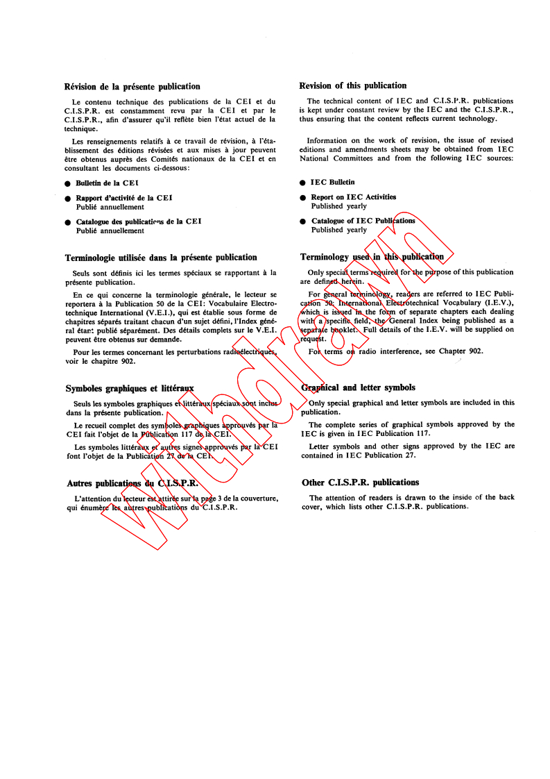 CISPR 16:1977 CISPR 16:1977 - CISPR specification for radio interference measuring apparatus and measurement methods
Released:1/1/1977 - Page 2 preview