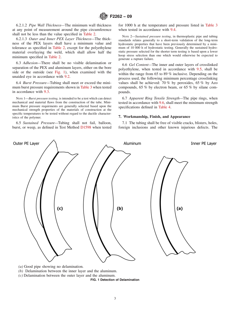 ASTM F2262-09 - Standard Specification for Crosslinked Polyethylene/Aluminum/Crosslinked Polyethylene Tubing OD Controlled SDR9 (Withdrawn 2018)