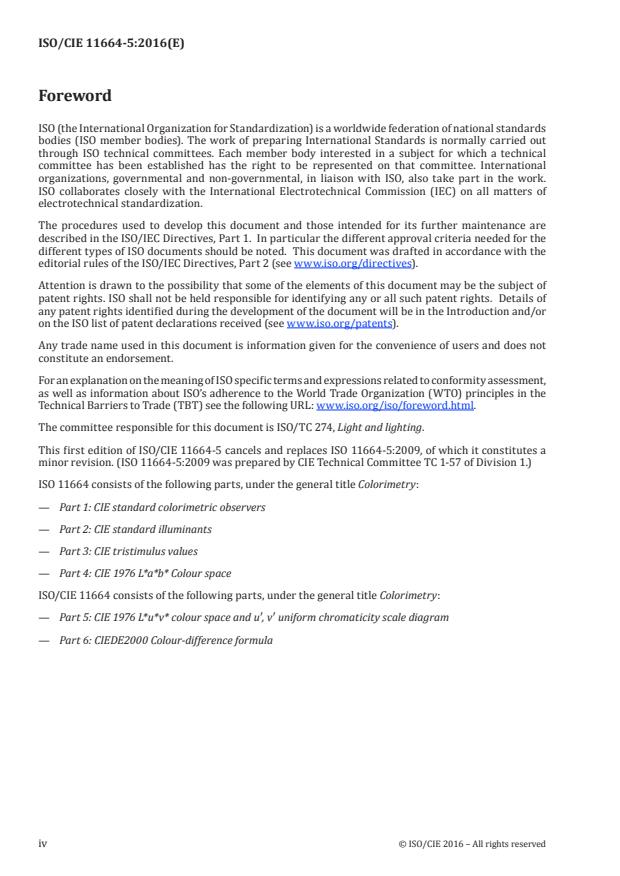 ISO/CIE 11664-5:2016 ISO/CIE 11664-5:2016 - Colorimetry - Page 4 preview