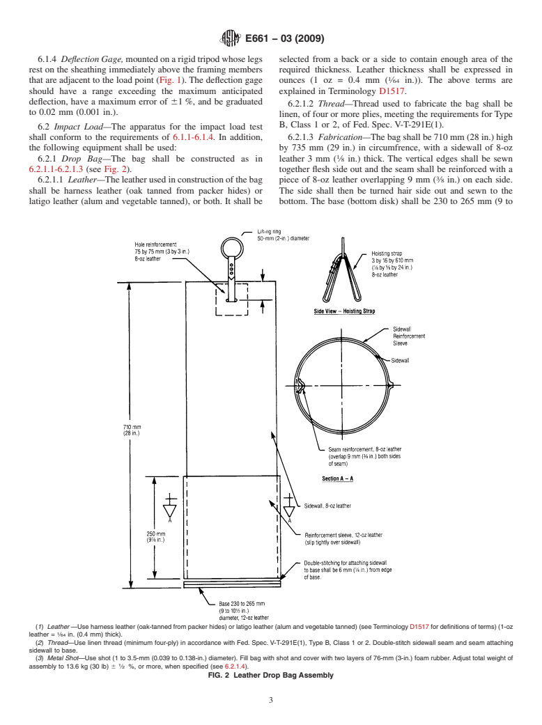 ASTM E661-03(2009) - Standard Test Method for Performance of Wood and Wood-Based Floor and Roof Sheathing Under Concentrated Static and Impact Loads