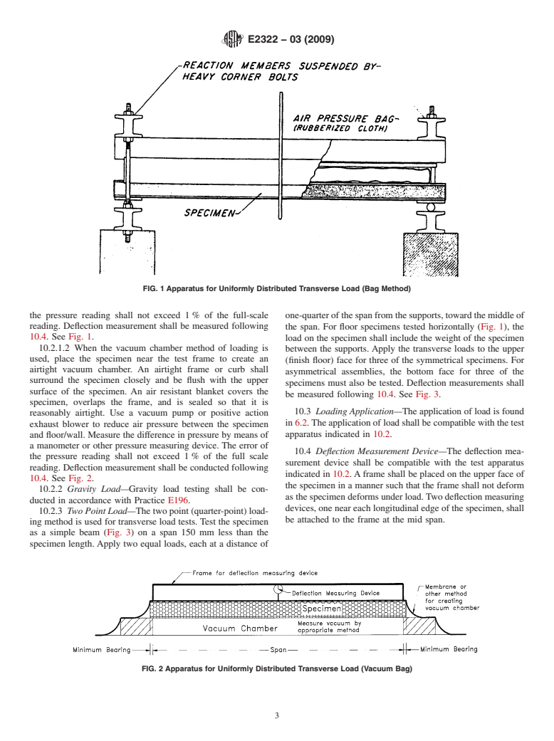 ASTM E2322-03(2009) - Standard Test Method for Conducting Traverse and Concentrated Load Tests on Panels used in Floor and Roof Construction