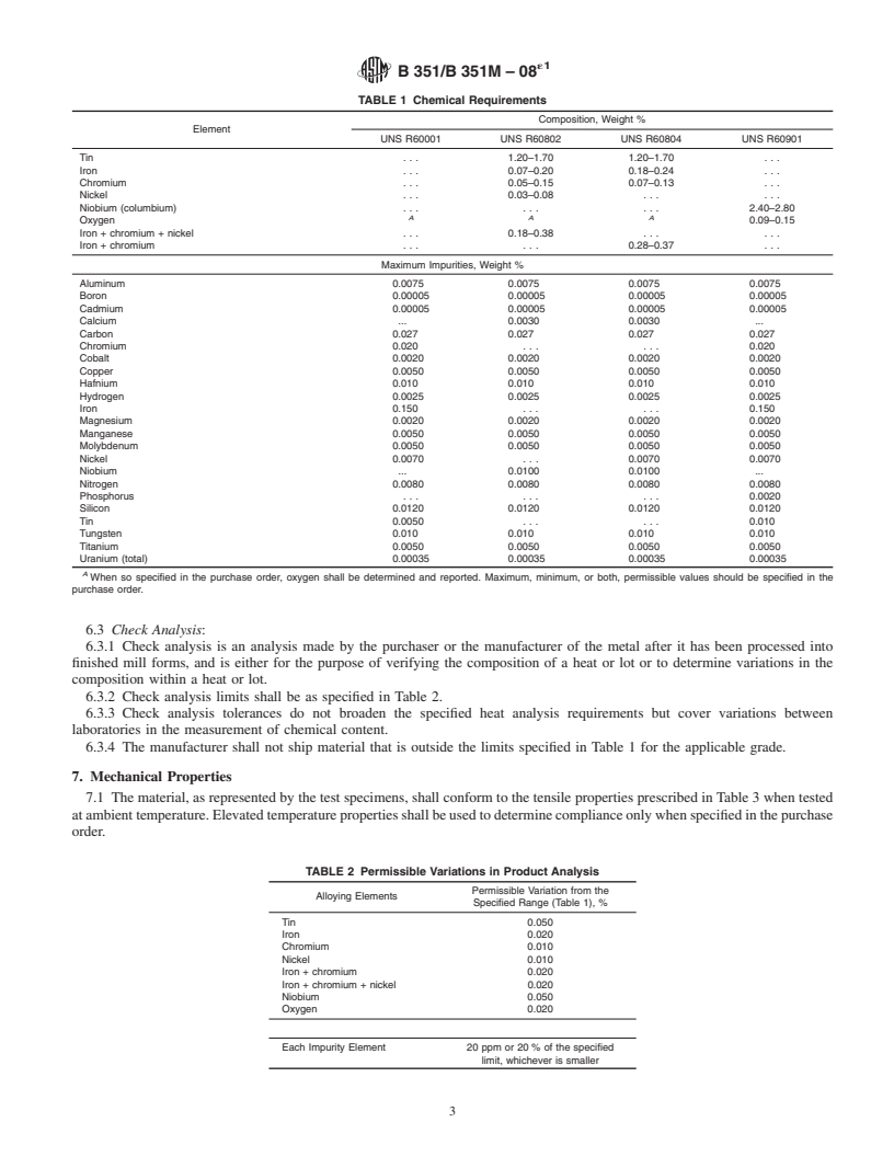 REDLINE ASTM B351/B351M-08e1 - Standard Specification for Hot-Rolled and Cold-Finished Zirconium and Zirconium Alloy Bars, Rod,             and Wire for Nuclear Application