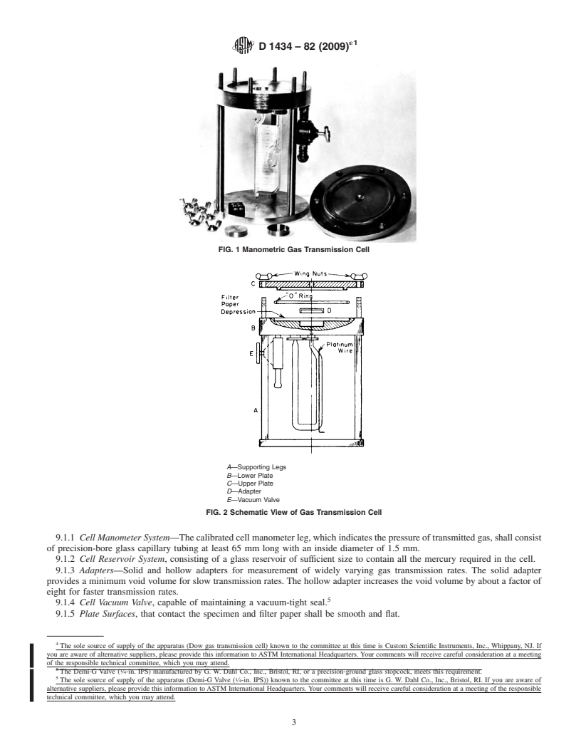 REDLINE ASTM D1434-82(2009)e1 - Standard Test Method for Determining Gas Permeability Characteristics of Plastic Film and Sheeting