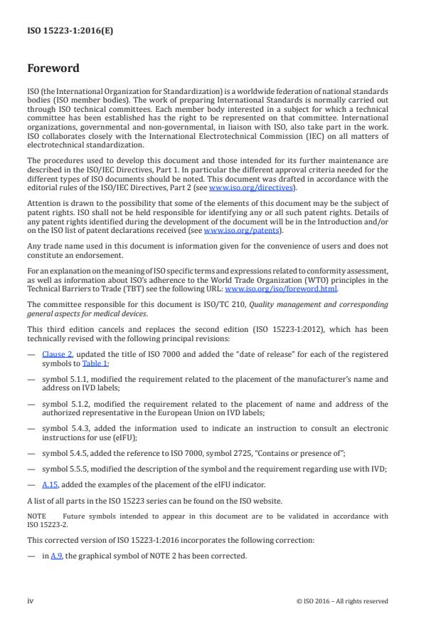 ISO 15223-1:2016 ISO 15223-1:2016 - Medical devices -- Symbols to be used with medical device labels, labelling and information to be supplied - Page 4 preview