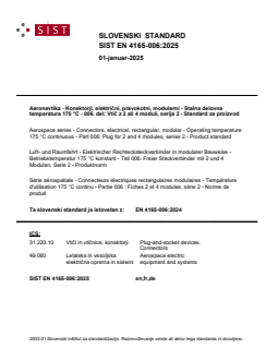 SIST EN 4165-006:2025 SIST EN 4165-006:2025 - Page 1 preview