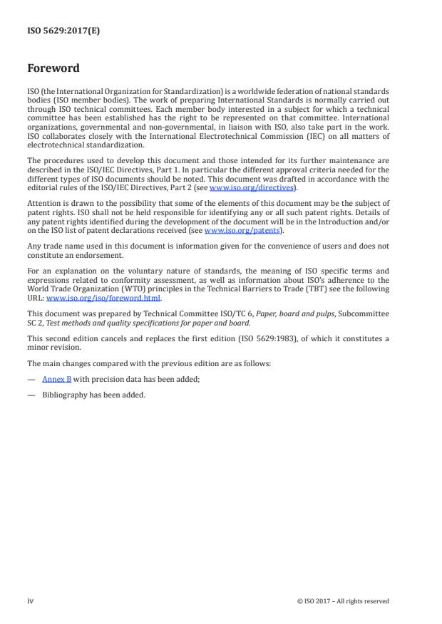 ISO 5629:2017 ISO 5629:2017 - Paper and board -- Determination of bending stiffness -- Resonance method - Page 4 preview