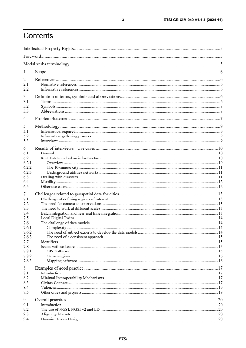ETSI GR CIM 049 V1.1.1 (2024-11) - Context Information Management (CIM); Usage of geo-information