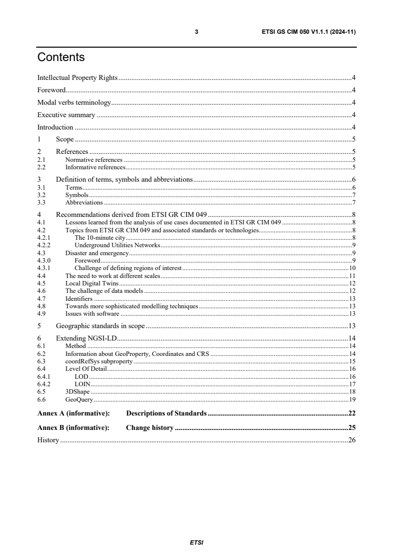 ETSI GS CIM 050 V1.1.1 (2024-11) - Context Information Management (CIM); Aligning with geo-information