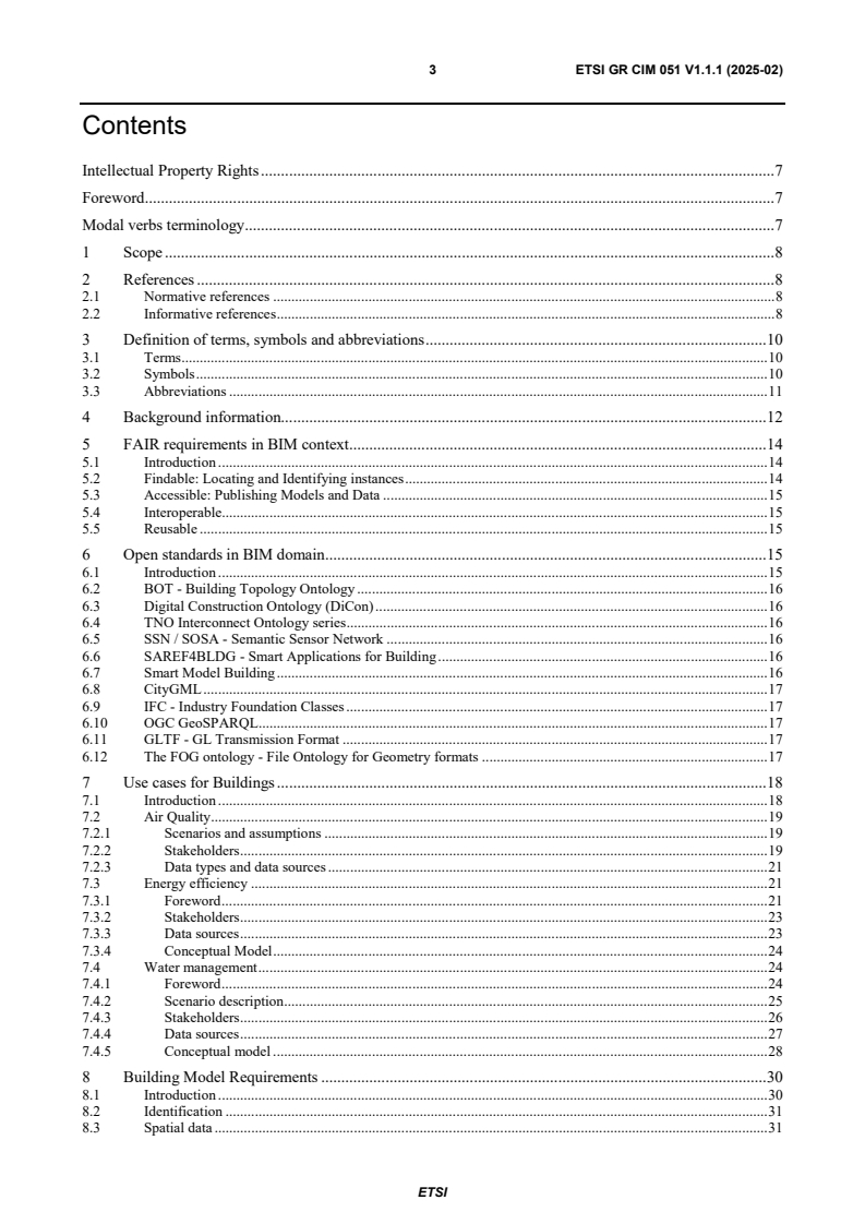 ETSI GR CIM 051 V1.1.1 (2025-02) - Context Information Management (CIM); Using NGSI-LD in the context of Building Information Management (BIM)