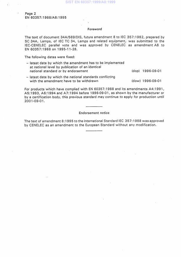 EN 60357:1988/A8:1995 EN 60357:1999/A8:1999 - Page 4 preview