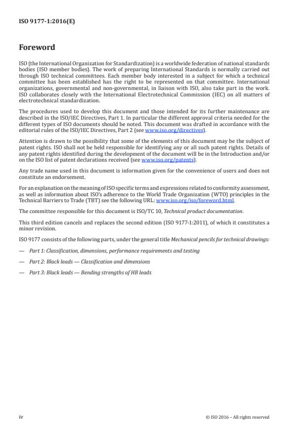 ISO 9177-1:2016 ISO 9177-1:2016 - Mechanical pencils for technical drawings - Page 4 preview