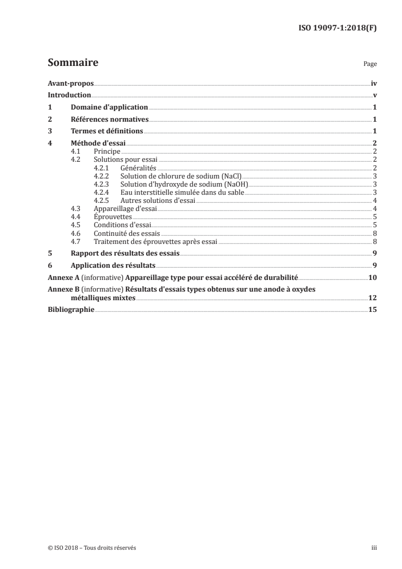 ISO 19097-1:2018 - Méthode d'essai accéléré de durabilité des anodes à oxydes métalliques mixtes pour la protection cathodique — Partie 1: Application dans le béton
Released:2/8/2018