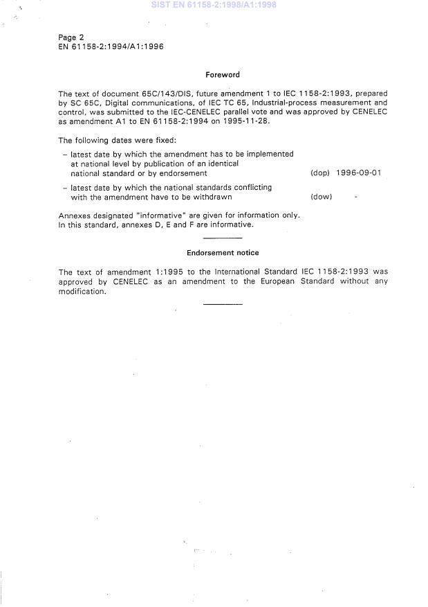 EN 61158-2:1994/A1:1996 EN 61158-2:1998/A1:1998 - Page 4 preview