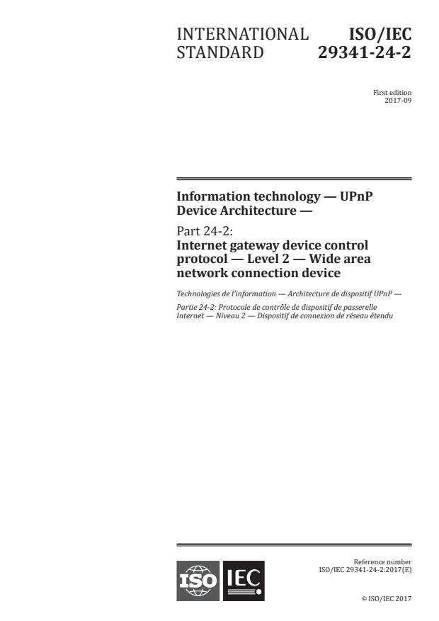 ISO/IEC 29341-24-2:2017 - Information technology -- UPnP Device Architecture