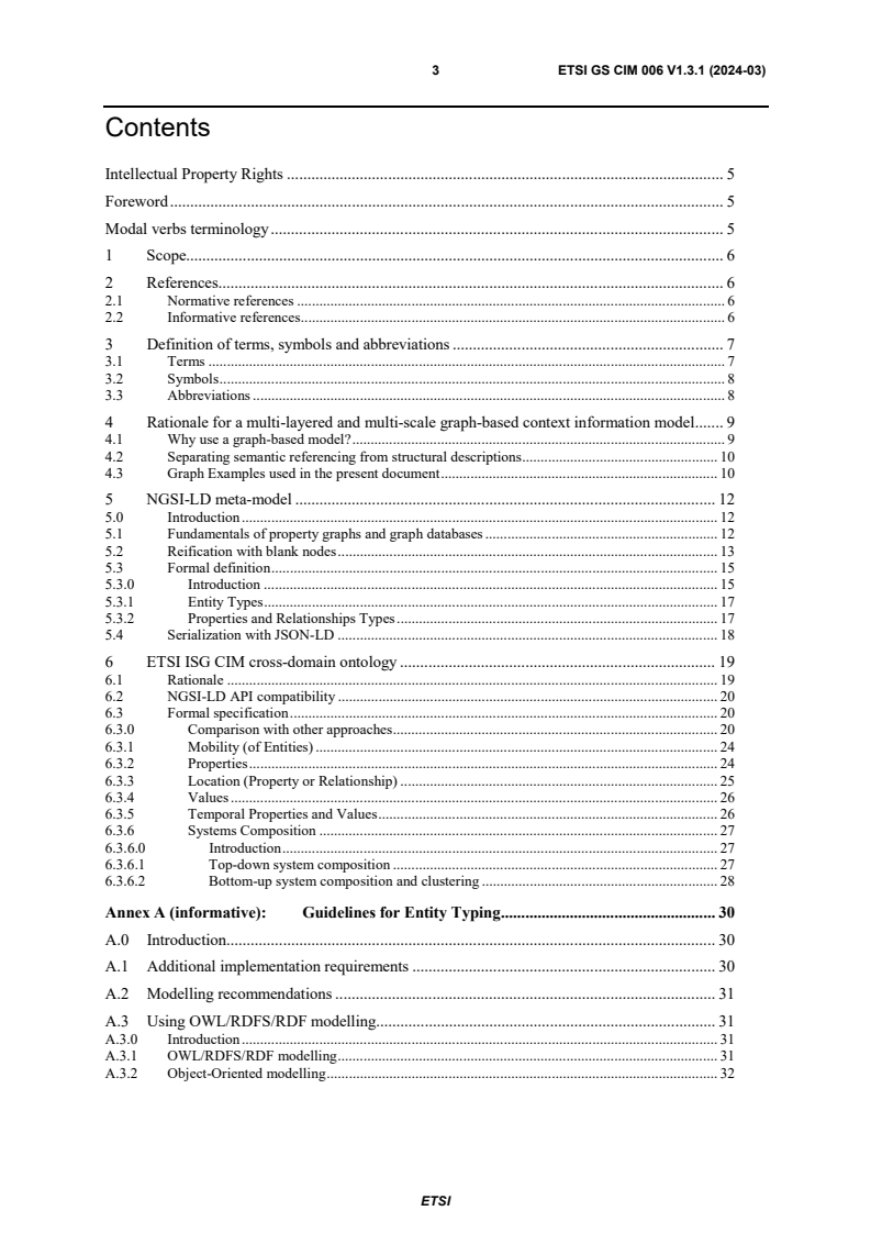 ETSI GS CIM 006 V1.3.1 (2024-03) - Context Information Management (CIM); NGSI-LD Information Model