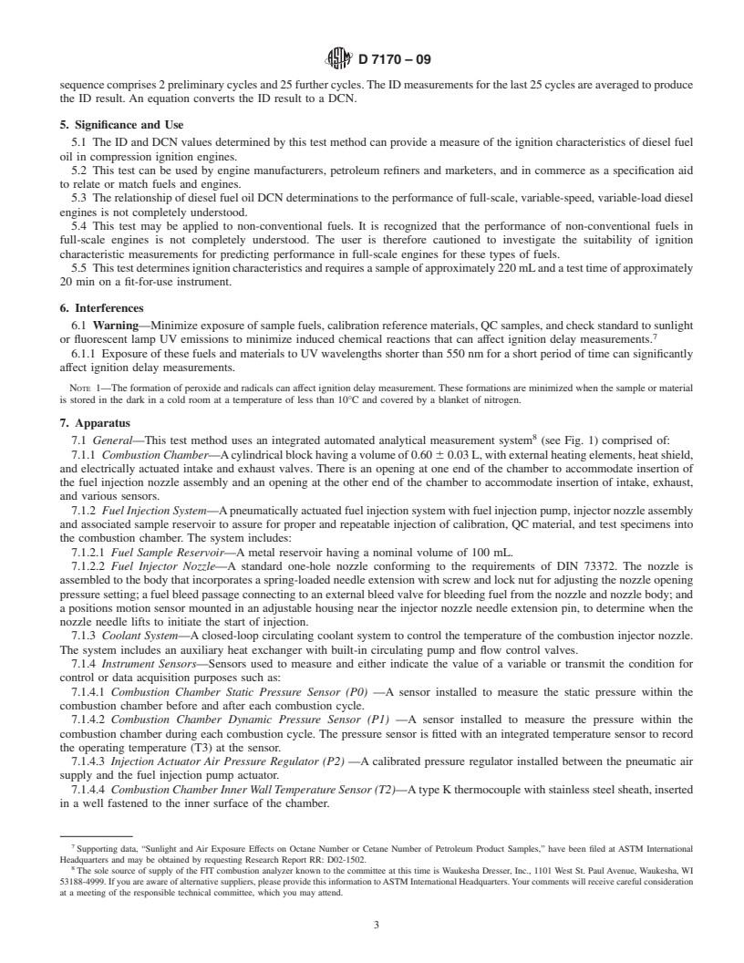 REDLINE ASTM D7170-09 - Standard Test Method for Determination of Derived Cetane Number (DCN) of Diesel Fuel Oils<span class='unicode'>&#x2014;</span>Fixed Range Injection Period, Constant Volume Combustion Chamber Method