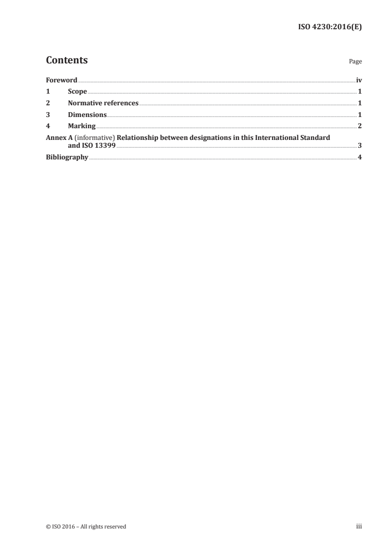 ISO 4230:2016 ISO 4230:2016 - Hand- and machine-operated circular screwing dies for taper pipe threads — R series
Released:10/6/2016 - Page 3 preview