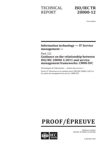 ISO/IEC TR 20000-12:2016 - Information technology -- Service management
