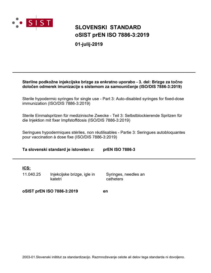 prEN ISO 7886-3:2019