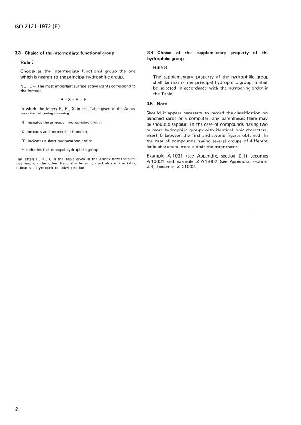 ISO 2131:1972 ISO 2131:1972 - Surface active agents -- Simplified classification - Page 4 preview