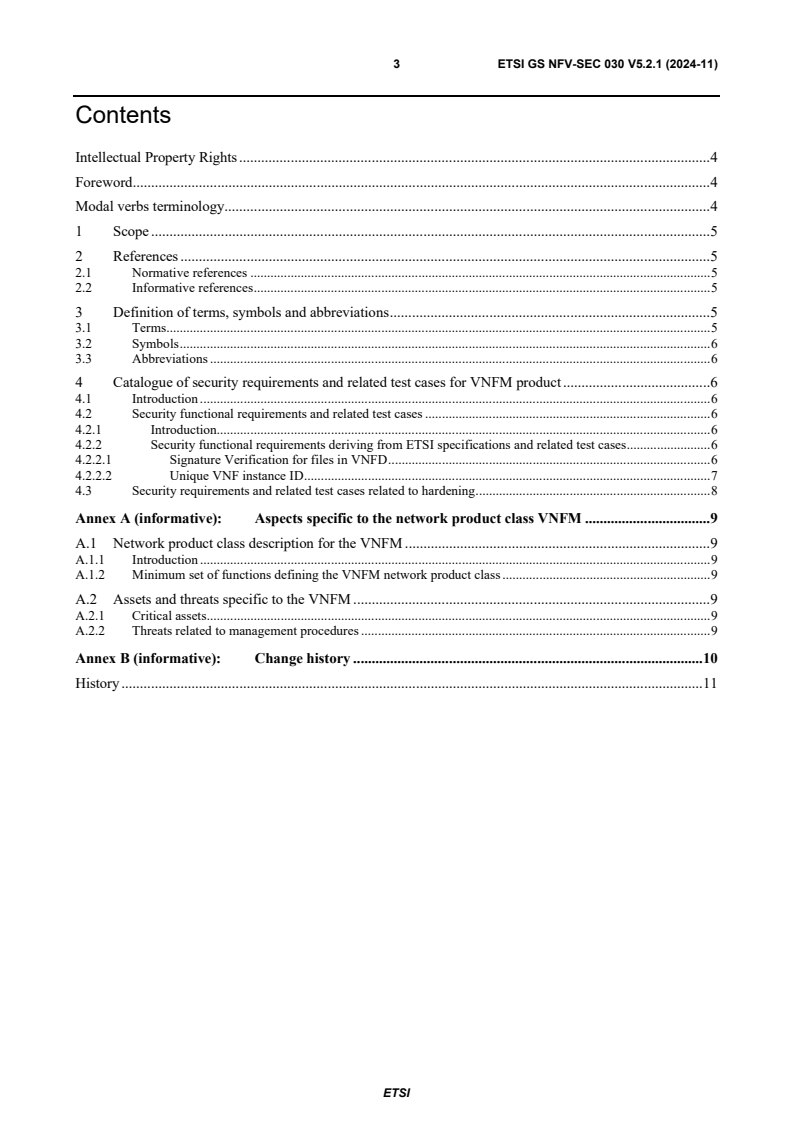 ETSI GS NFV-SEC 030 V5.2.1 (2024-11) - Network Functions Virtualisation (NFV) Release 5; Security; Security Assurance Specification (SCAS) for VNFM