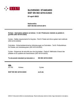 SIST EN ISO 4210-8:2023 - Page 1 preview