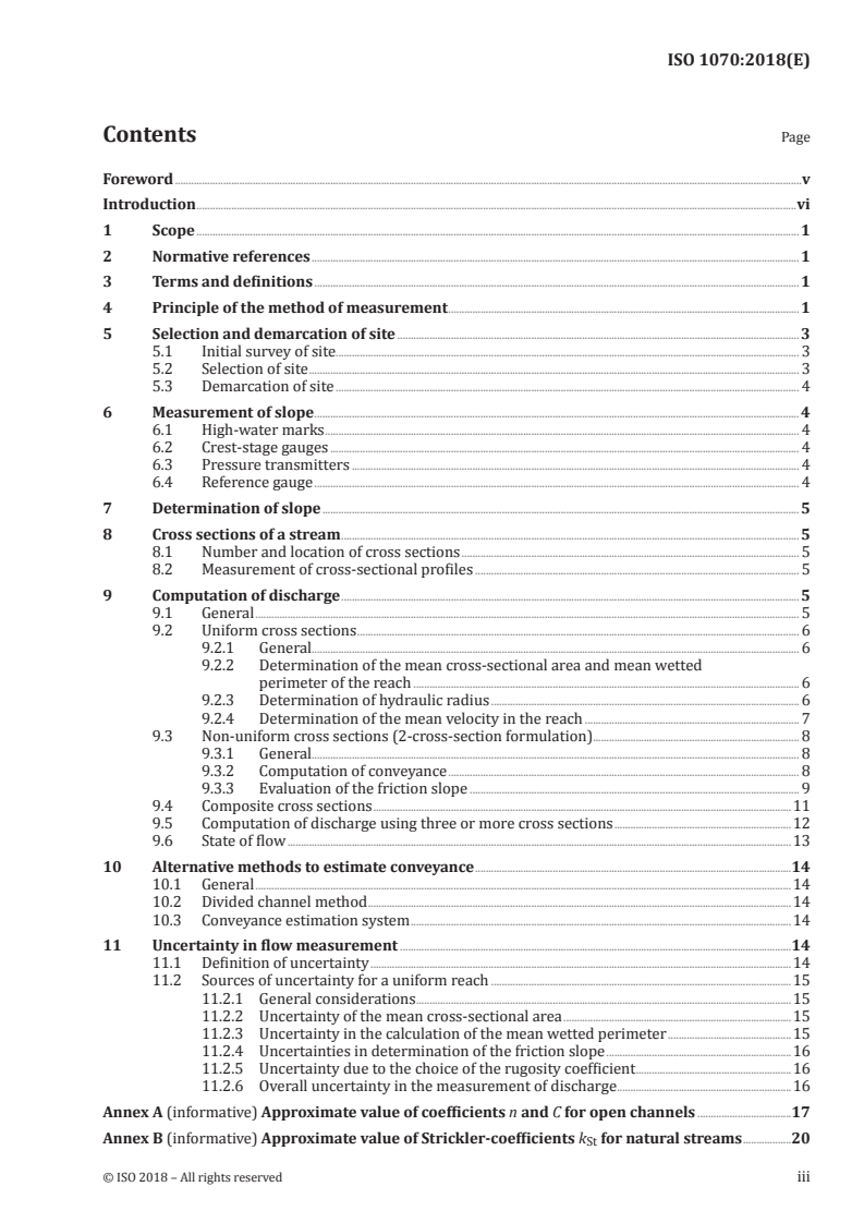 ISO 1070:2018 - Hydrometry — Slope-area method
Released:11/5/2018