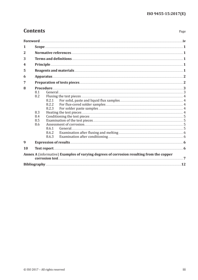 ISO 9455-15:2017 - Soft soldering fluxes — Test methods — Part 15: Copper corrosion test
Released:8/10/2017