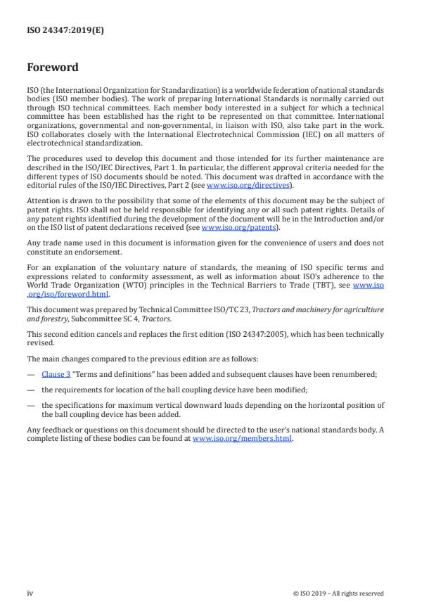 ISO 24347:2019 ISO 24347:2019 - Agricultural vehicles -- Mechanical connections between towed and towing vehicles -- Dimensions of ball coupling device (80 mm) - Page 4 preview