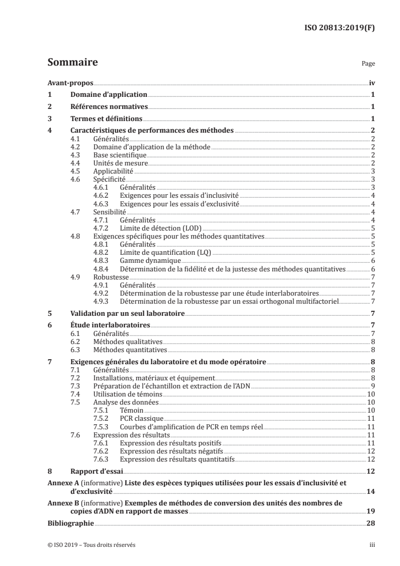 ISO 20813:2019 - Analyse moléculaire de biomarqueurs — Méthodes d'analyse pour la détection et l'identification des espèces animales dans les aliments et les produits alimentaires (méthodes basées sur l'utilisation des acides nucléiques) — Exigences générales et définitions
Released:5/9/2019