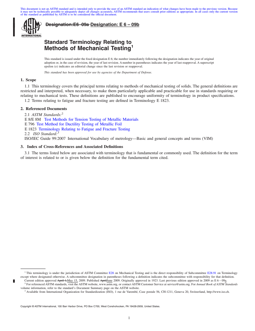REDLINE ASTM E6-09b - Standard Terminology Relating to  Methods of Mechanical Testing
