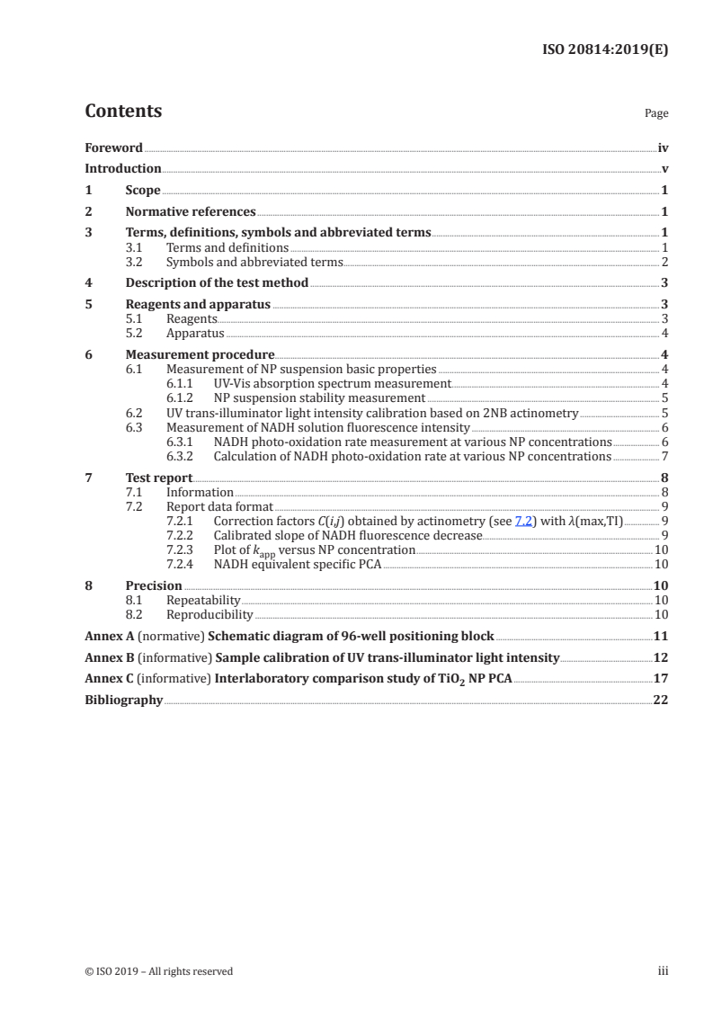 ISO 20814:2019 - Nanotechnologies — Testing the photocatalytic activity of nanoparticles for NADH oxidation
Released:12/3/2019