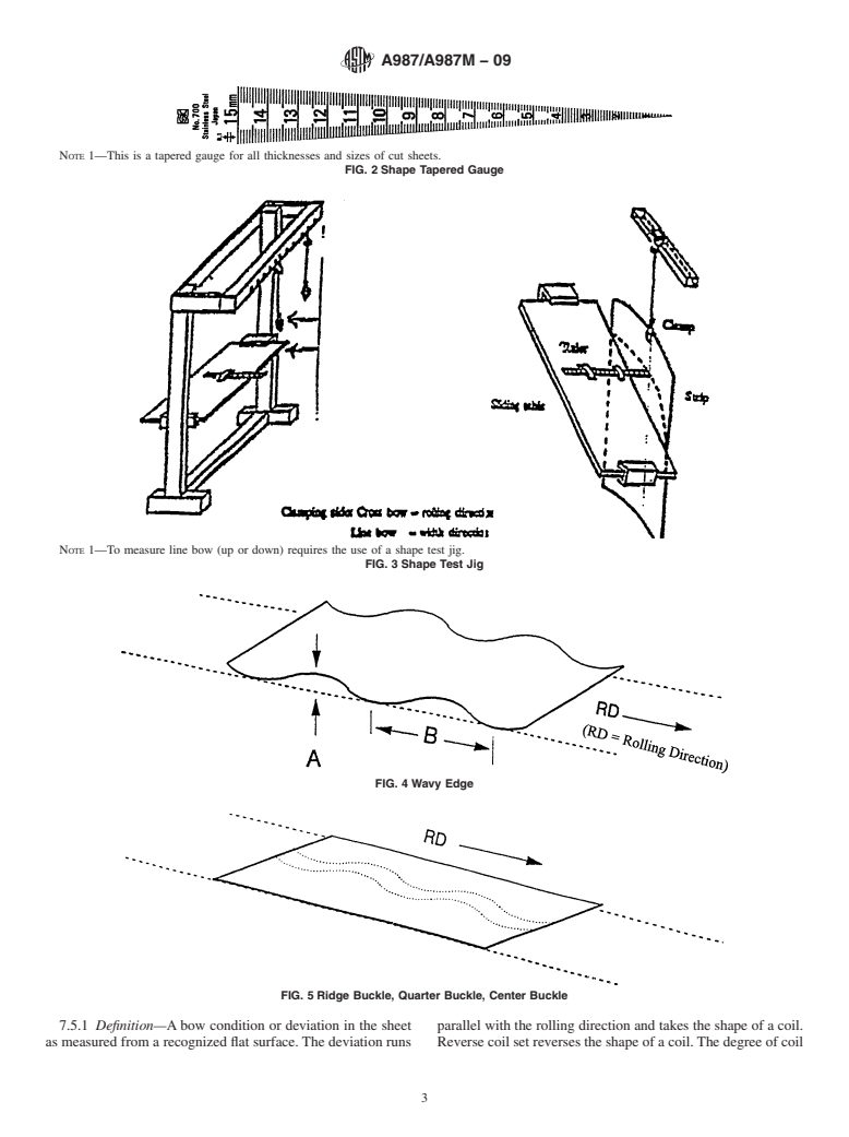 ASTM A987/A987M-09 - Standard Practice for Measuring Shape Characteristics of Tin Mill Products