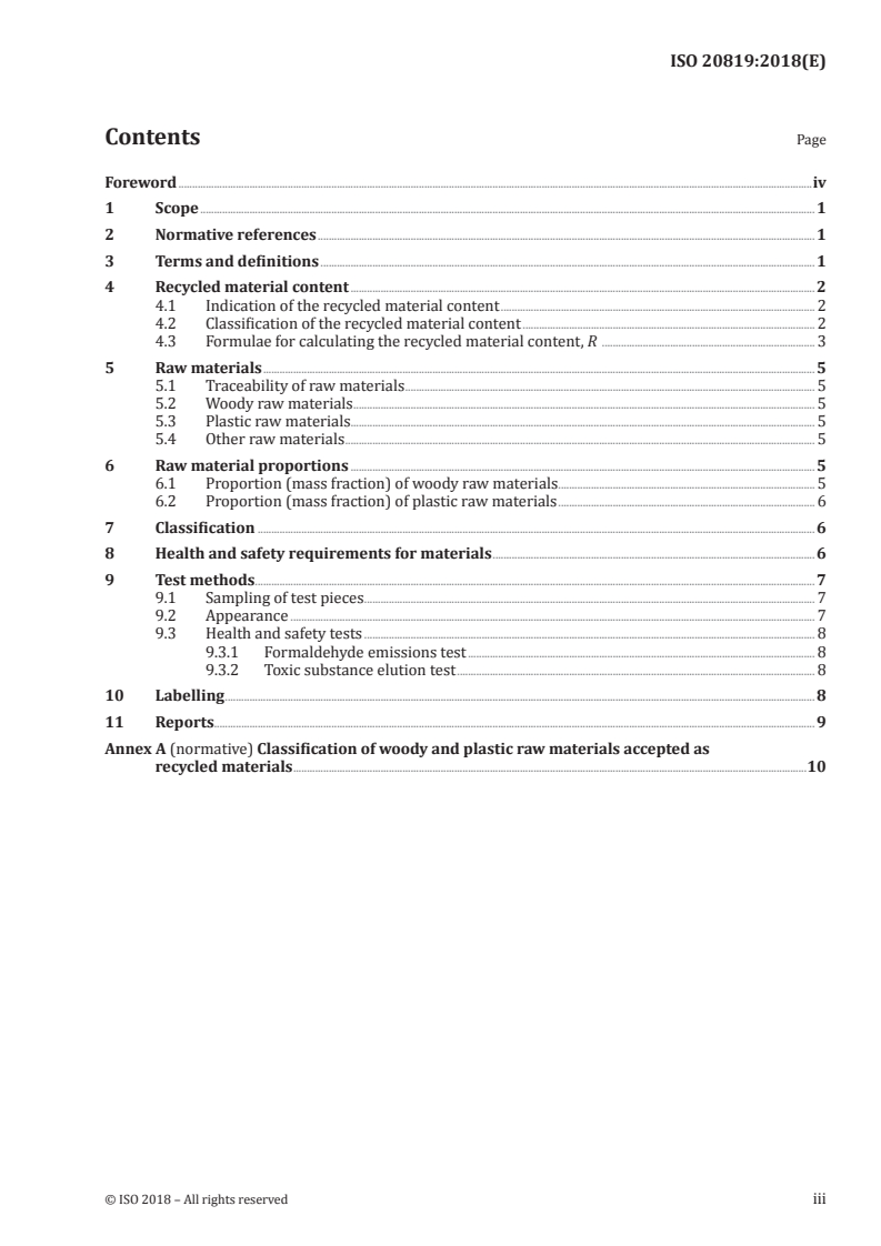 ISO 20819:2018 - Plastics — Wood-plastic recycled composites (WPRC) — Specification
Released:3/19/2018