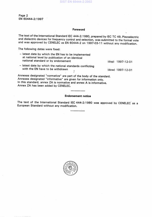 EN 60444-2:1997 EN 60444-2:2002 - Page 4 preview