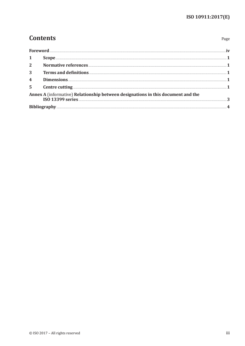 ISO 10911:2017 - Solid hardmetal end mills with cylindrical shank — Dimensions
Released:7/26/2017