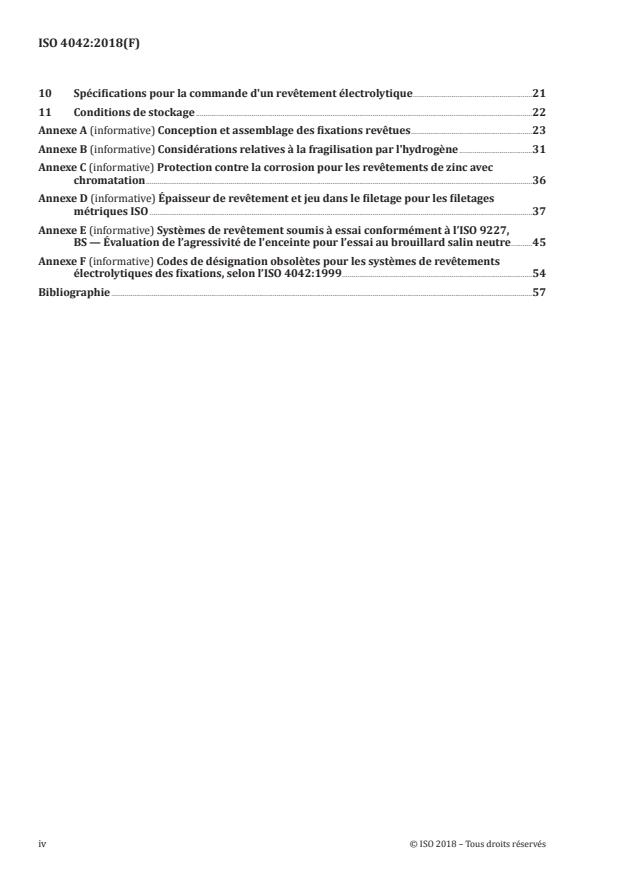 ISO 4042:2018 ISO 4042:2018 - Fixations -- Systemes de revetements électrolytiques - Page 4 preview