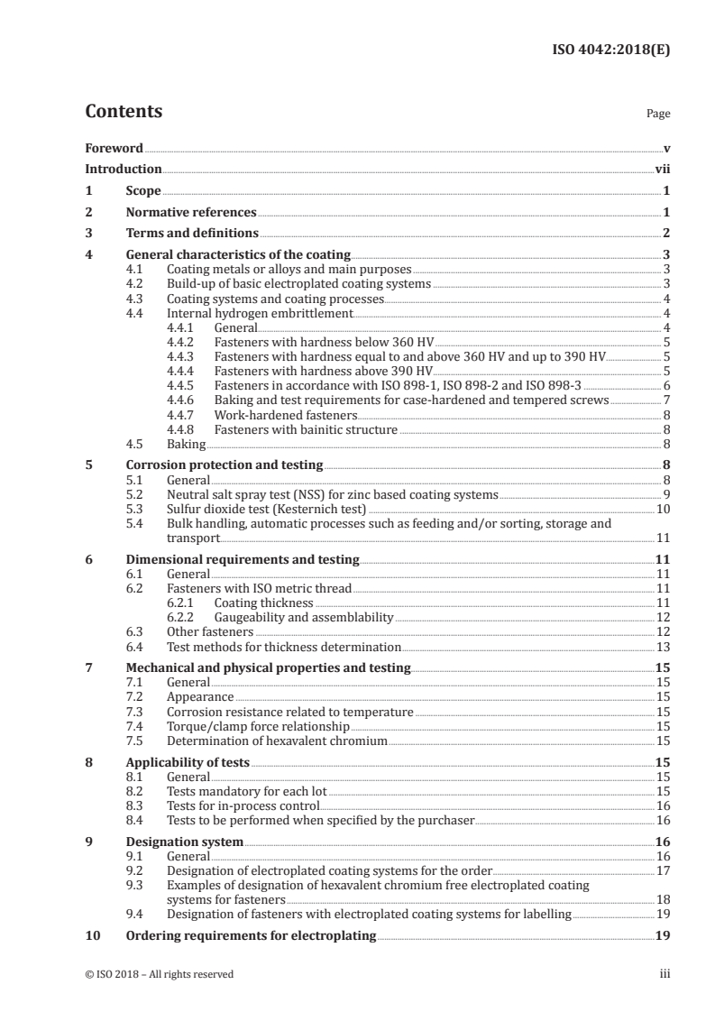 ISO 4042:2018 - Fasteners — Electroplated coating systems
Released:8/13/2018